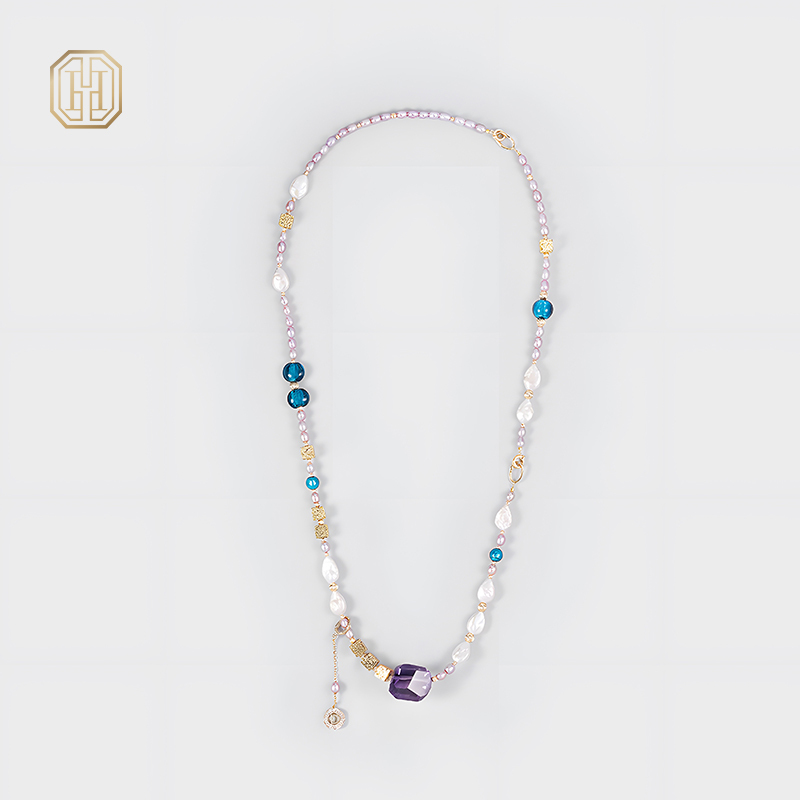 Original Handmade Natural Pearls sweater chain by OHGG - OHGGRN24013