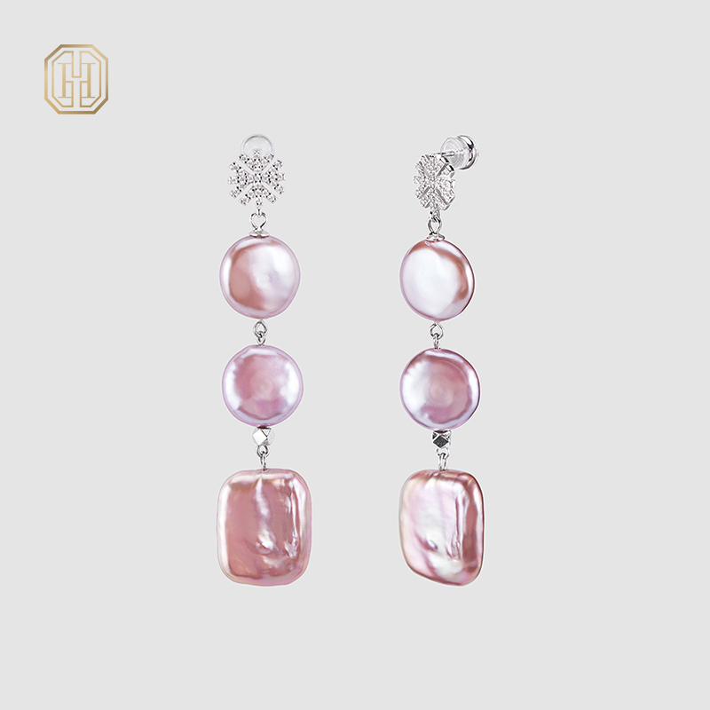Original handmade natural pearl earrings by OHGG-OHGRN24064