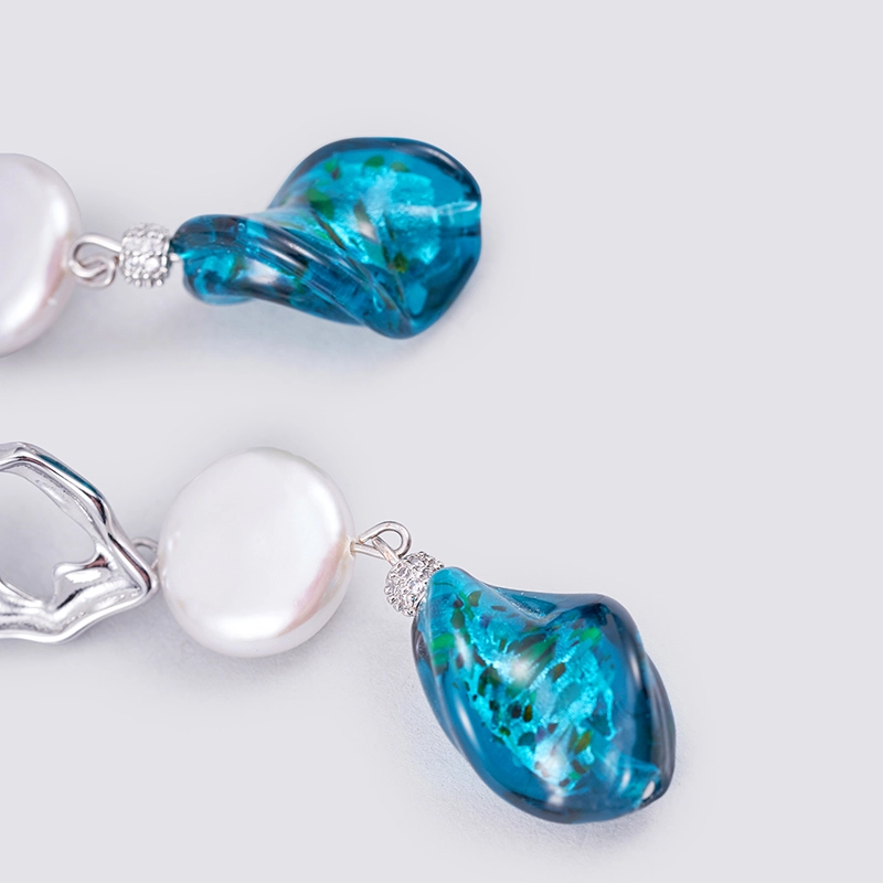 Original handmade natural pearl earrings by OHGG-OHGRN24066