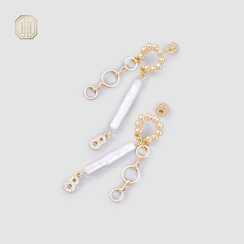 Original handmade natural pearl earrings by OHGG-OHGRN24075