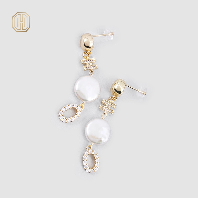 Original handmade natural pearl earrings by OHGG-OHGRN24053