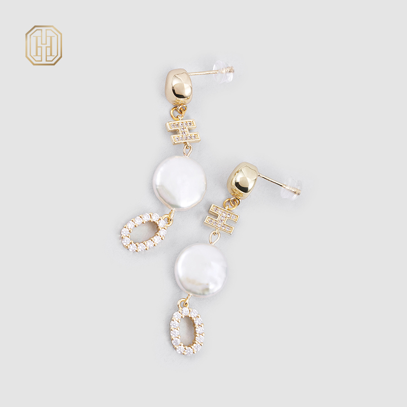 Original handmade natural pearl earrings by OHGG-OHGRN24053