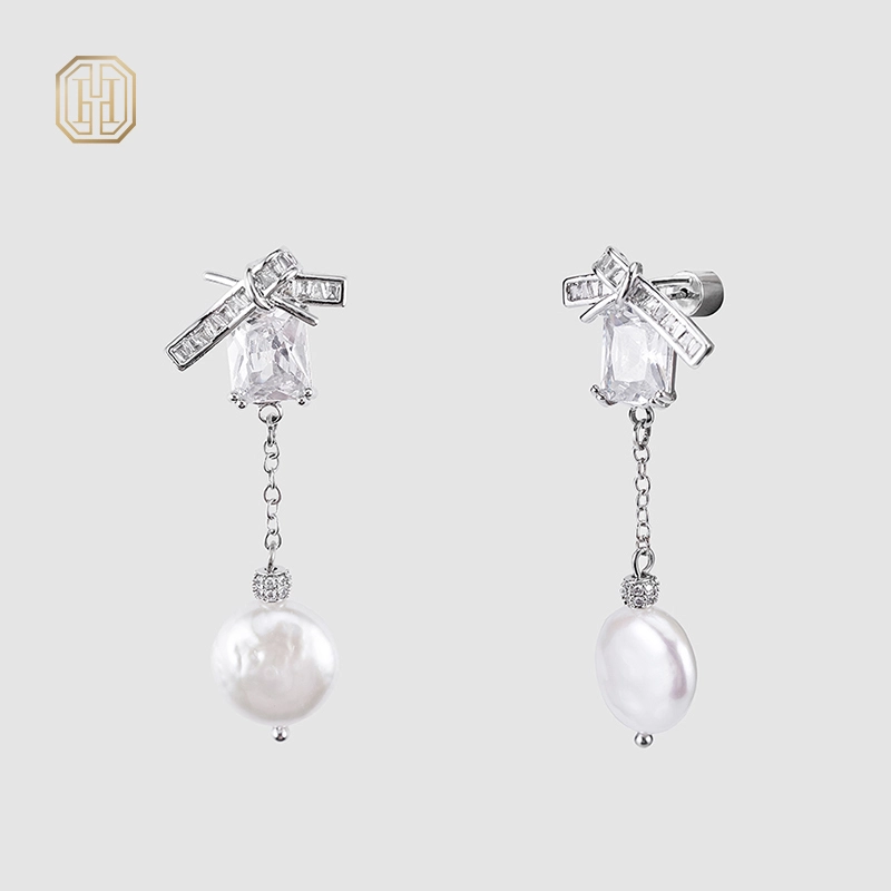 Original handmade natural pearl earrings by OHGG-OHGRN24058