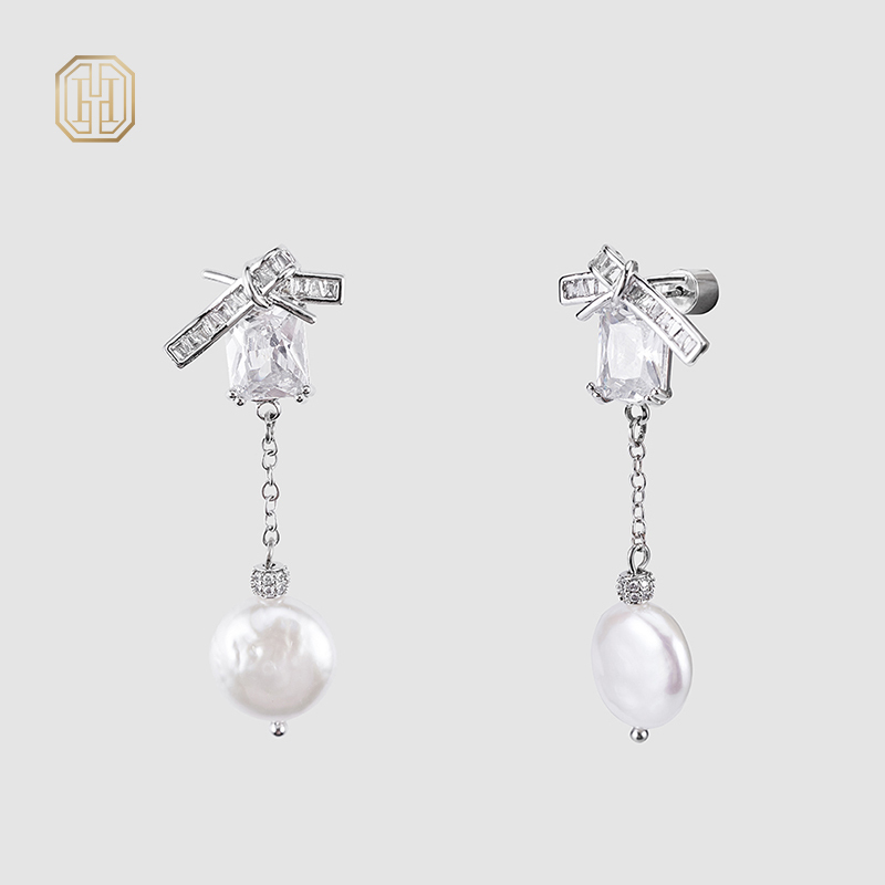 Original handmade natural pearl earrings by OHGG-OHGRN24058