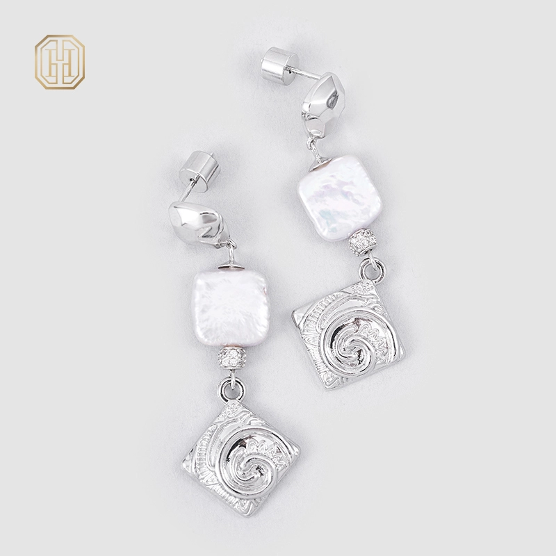 Original handmade natural pearl earrings by OHGG-OHGRN24051