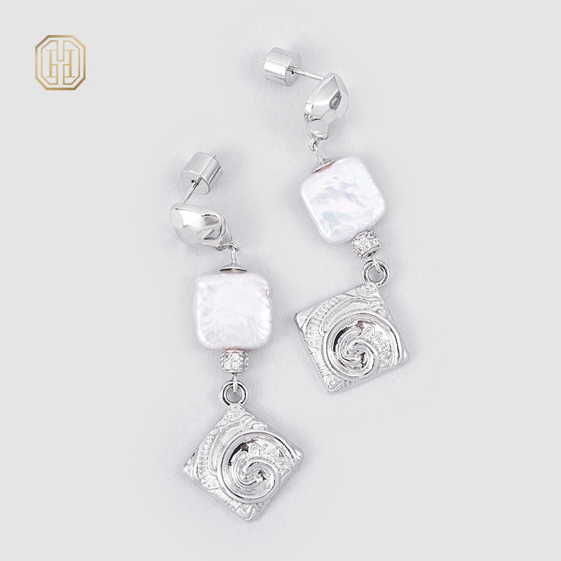 Original handmade natural pearl earrings by OHGG-OHGRN24051