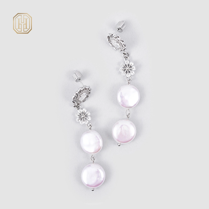 Original  handmade  natural pearls earrings OHGGPE24068