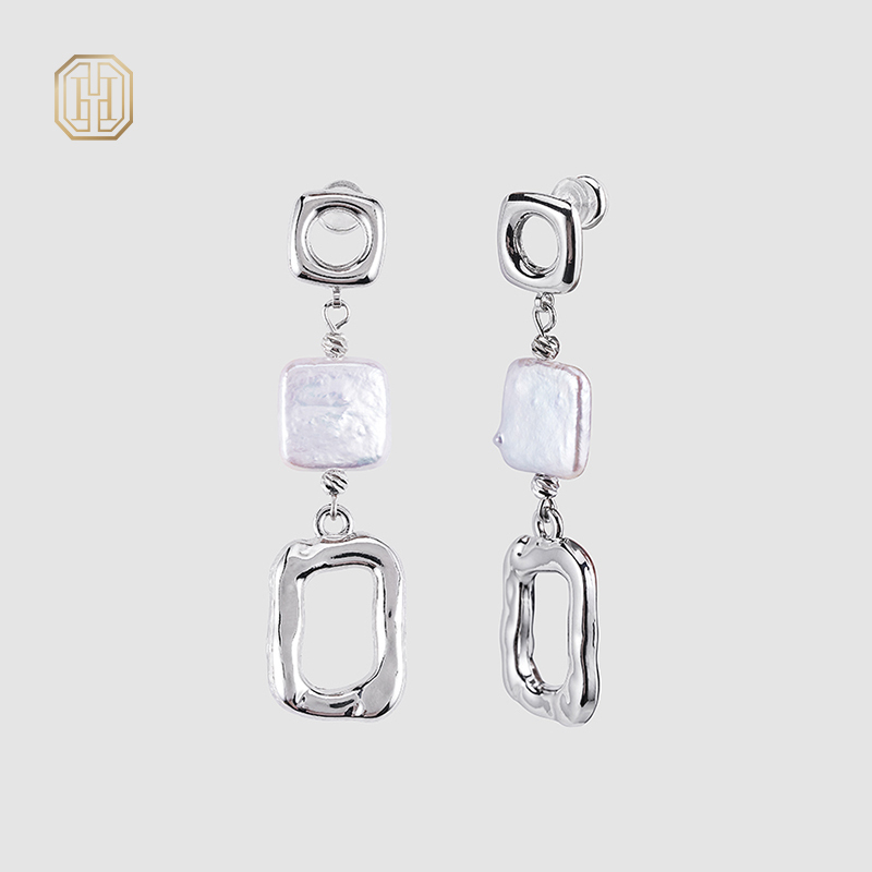 Original handmade natural pearl earrings by OHGG-OHGRN24059