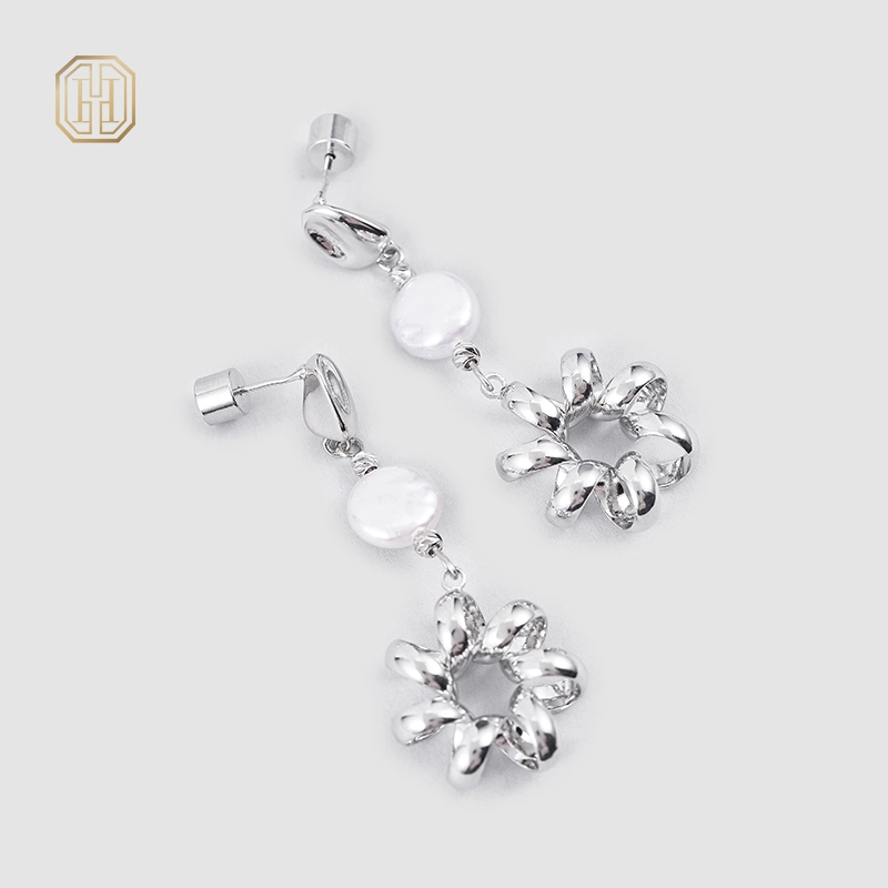 Original handmade natural pearl earrings by OHGG-OHGRN24057
