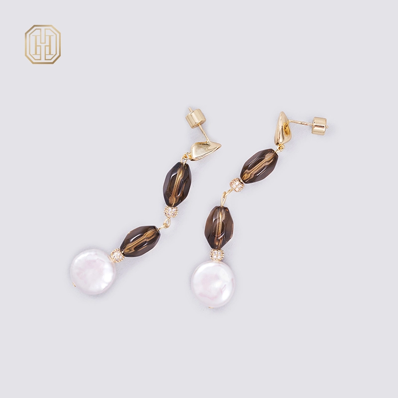 Original handmade natural pearl earrings by OHGG-OHGRN24047
