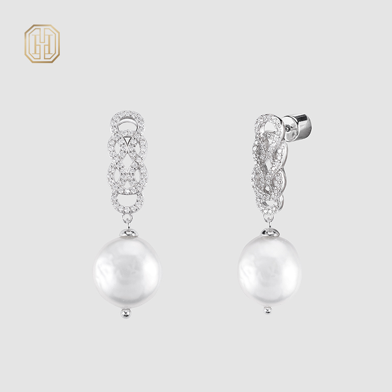 Original handmade natural pearl earrings by OHGG-OHGRN24056