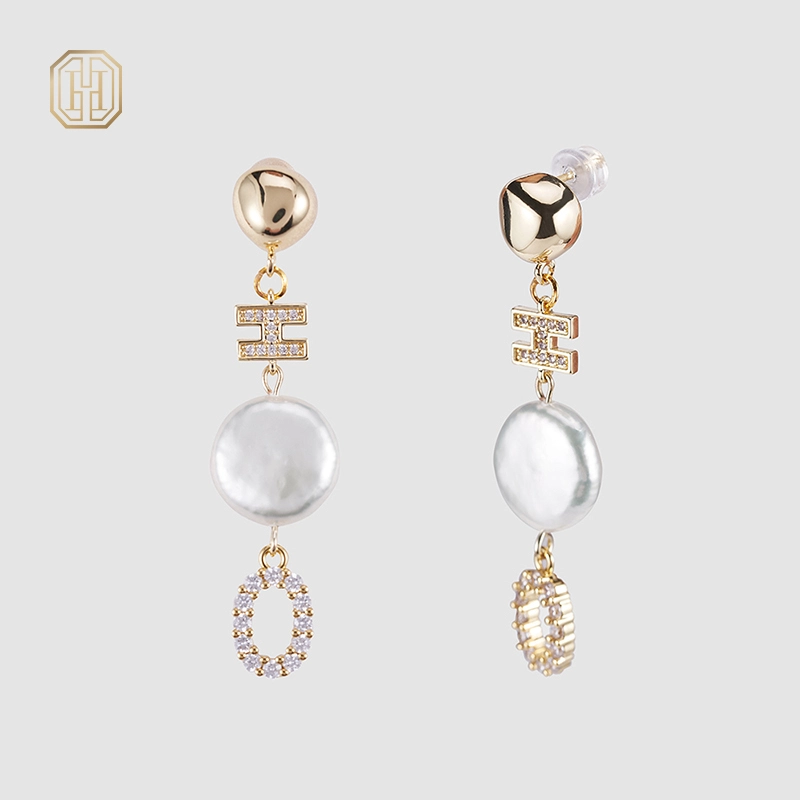 Original handmade natural pearl earrings by OHGG-OHGRN24053