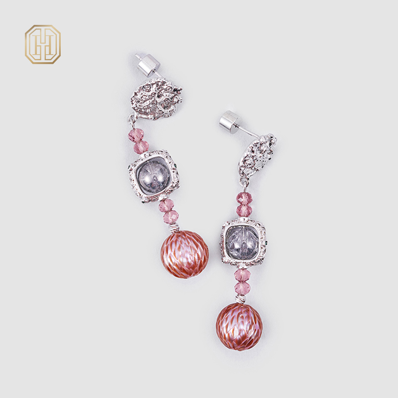 Original handmade natural pearl earrings by OHGG-OHGRN24052