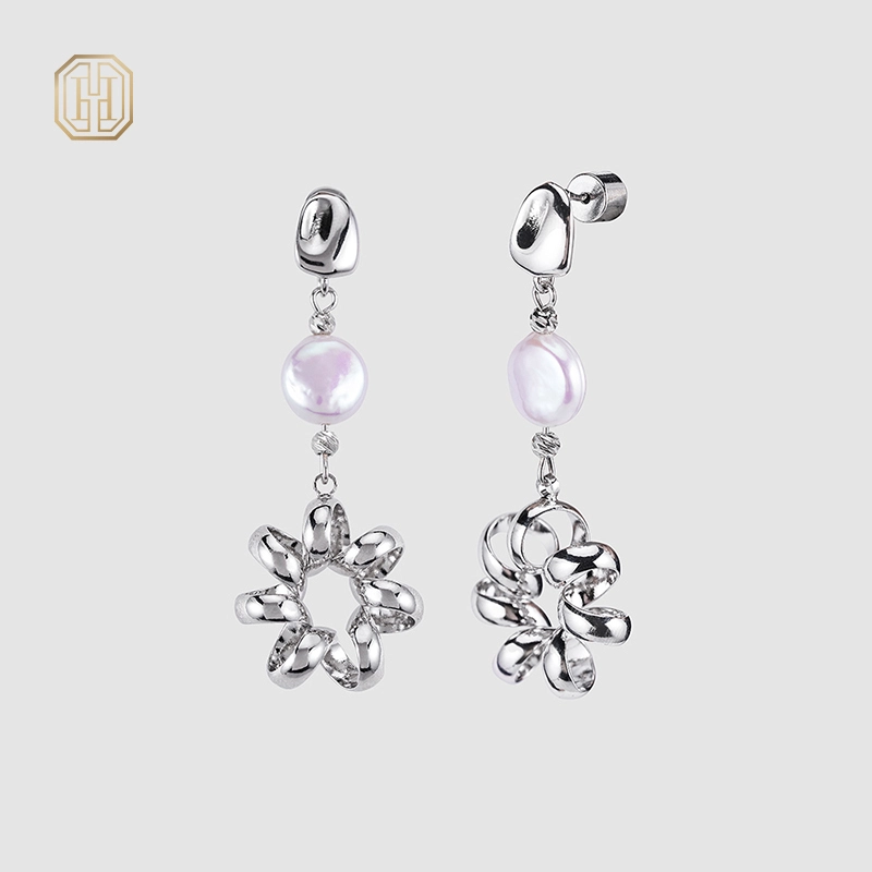 Original handmade natural pearl earrings by OHGG-OHGRN24057