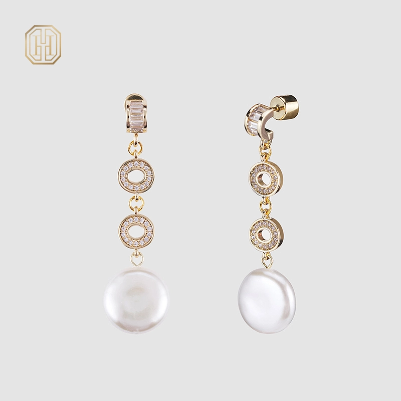 Original handmade natural pearl earrings by OHGG-OHGRN24060