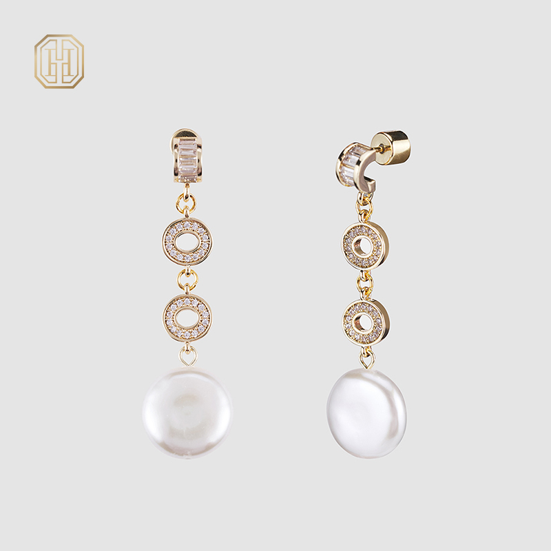 Original handmade natural pearl earrings by OHGG-OHGRN24060