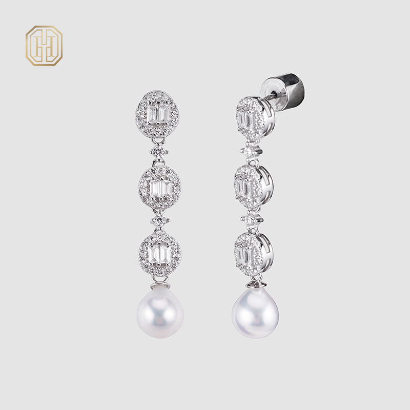 Original handmade natural pearl earrings by OHGG-OHGRN24070