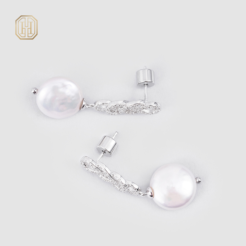 Original handmade natural pearl earrings by OHGG-OHGRN24056