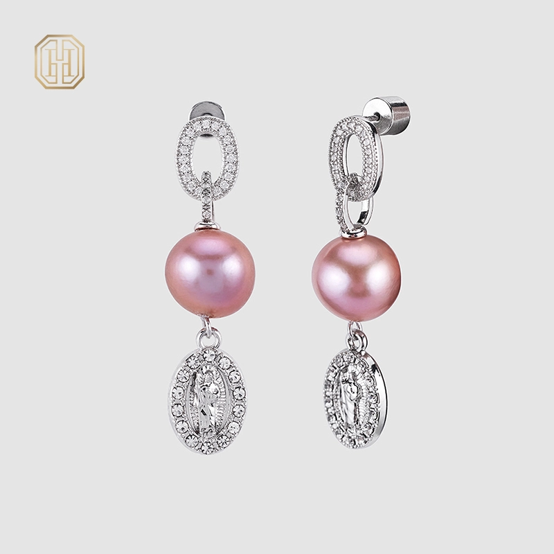 Original handmade natural pearl earrings by OHGG-OHGRN24061