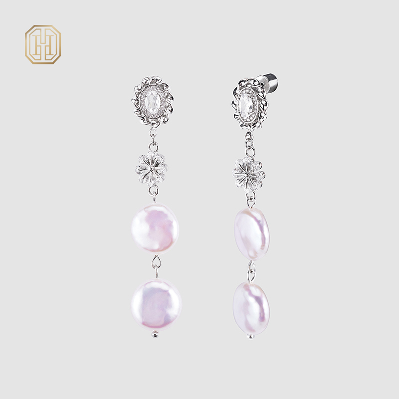 Original  handmade  natural pearls earrings OHGGPE24068