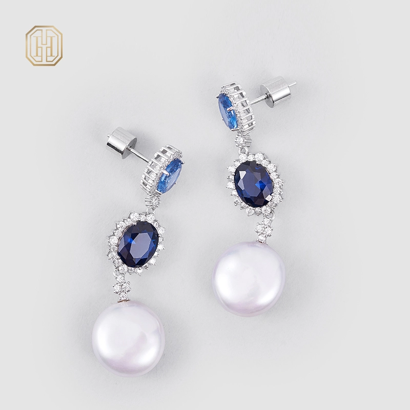 Original handmade natural pearl earrings by OHGG-OHGRN24069