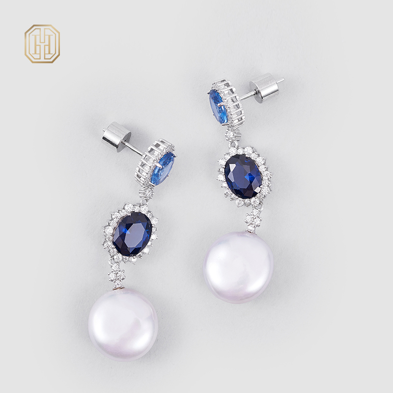 Original handmade natural pearl earrings by OHGG-OHGRN24069