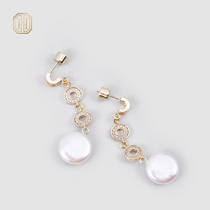 Original handmade natural pearl earrings by OHGG-OHGRN24060