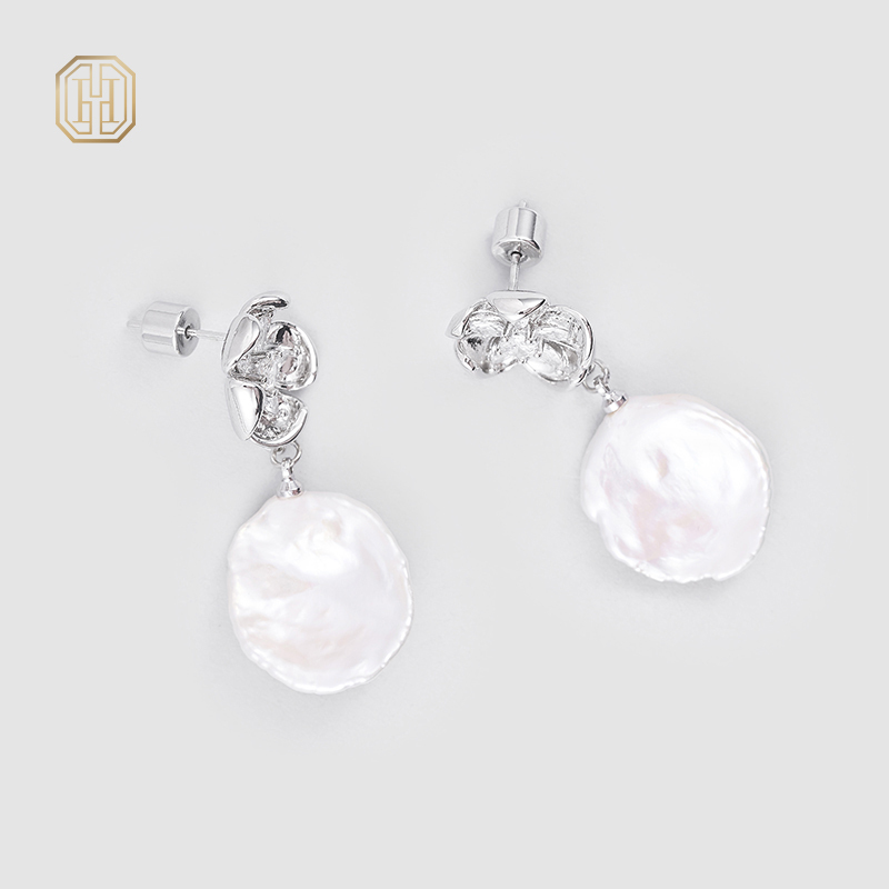 Original handmade natural pearl earrings by OHGG-OHGRN24071