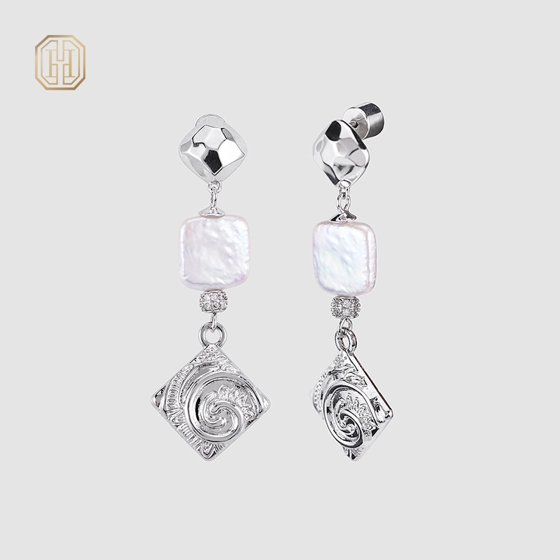 Original handmade natural pearl earrings by OHGG-OHGRN24051