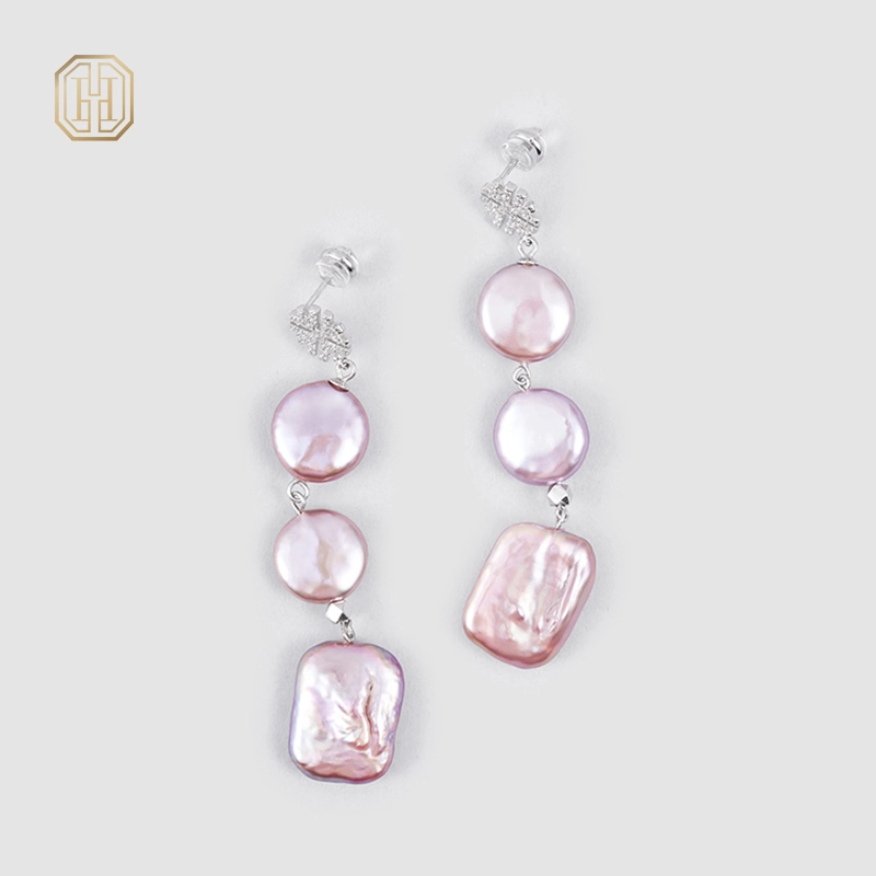 Original handmade natural pearl earrings by OHGG-OHGRN24064