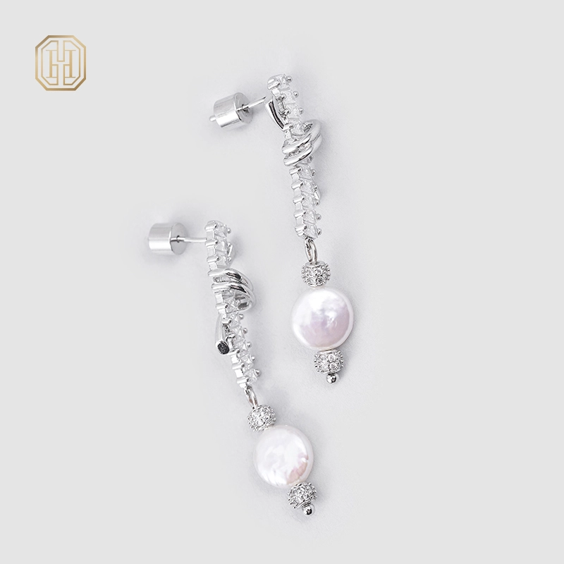 Original handmade natural pearl earrings by OHGG-OHGRN24077