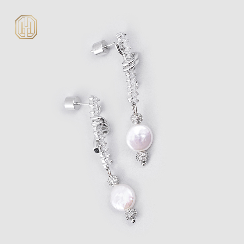 Original handmade natural pearl earrings by OHGG-OHGRN24077
