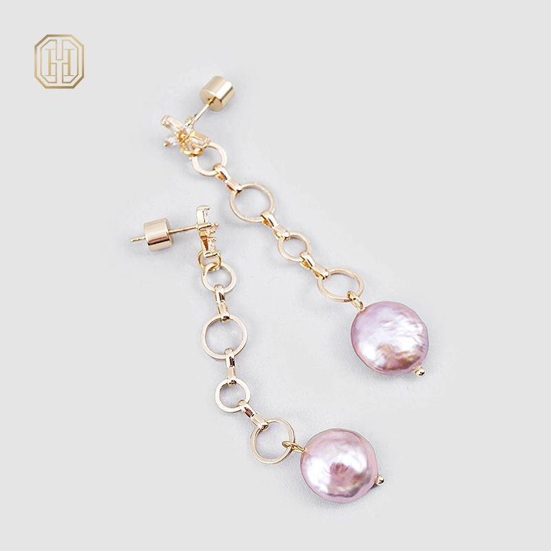 Original handmade natural pearl earrings by OHGG-OHGRN24072