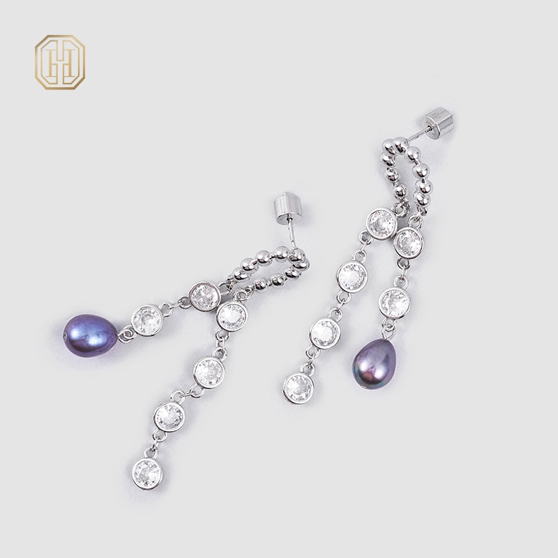 Original handmade natural pearl earrings by OHGG-OHGRN24046
