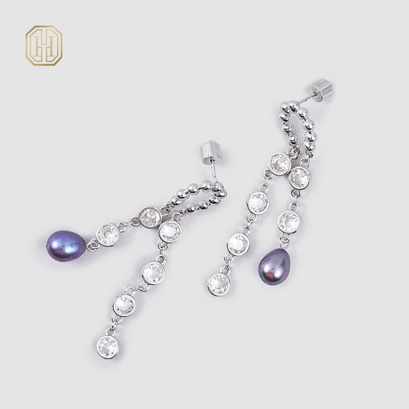 Original handmade natural pearl earrings by OHGG-OHGRN24046