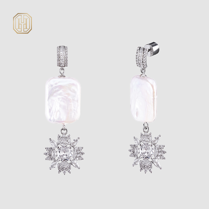 Original handmade natural pearl earrings by OHGG-OHGRN24073