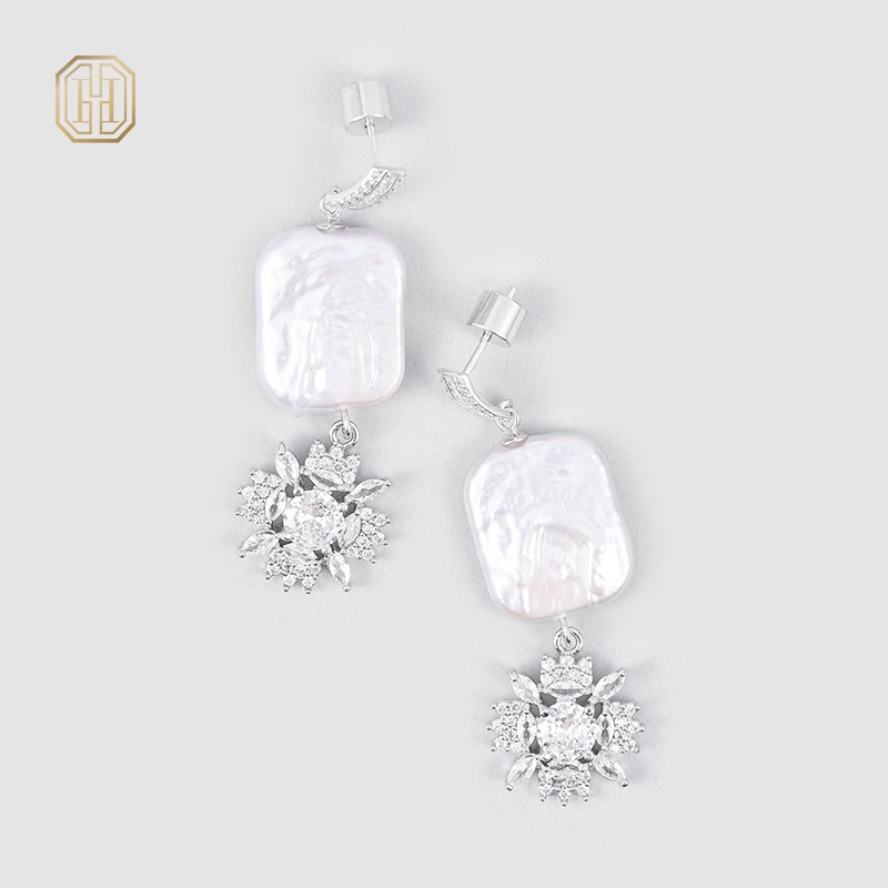 Original handmade natural pearl earrings by OHGG-OHGRN24073