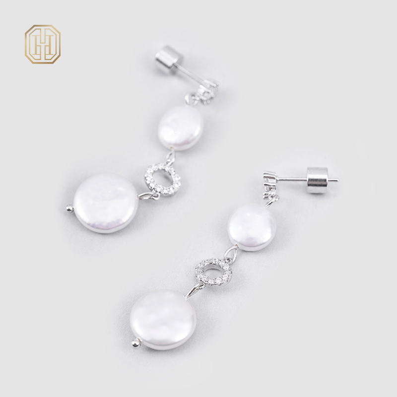 Original handmade natural pearl earrings by OHGG-OHGRN24074