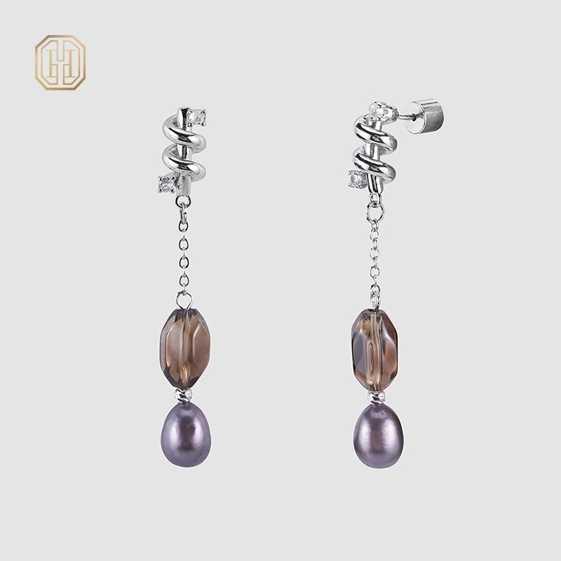 Original handmade natural pearl earrings by OHGG-OHGRN24078
