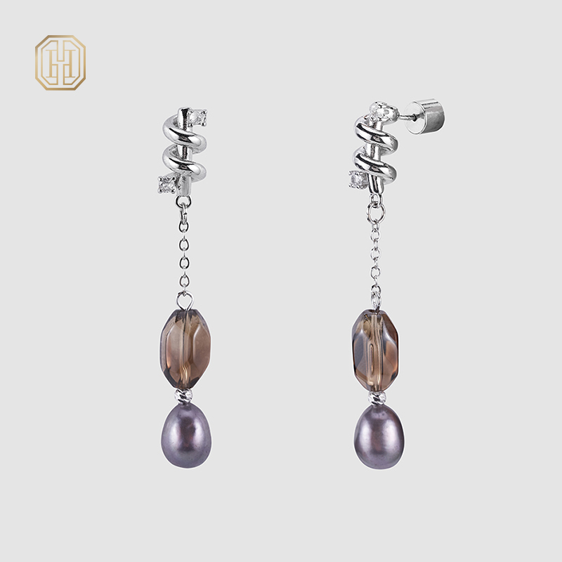 Original handmade natural pearl earrings by OHGG-OHGRN24078
