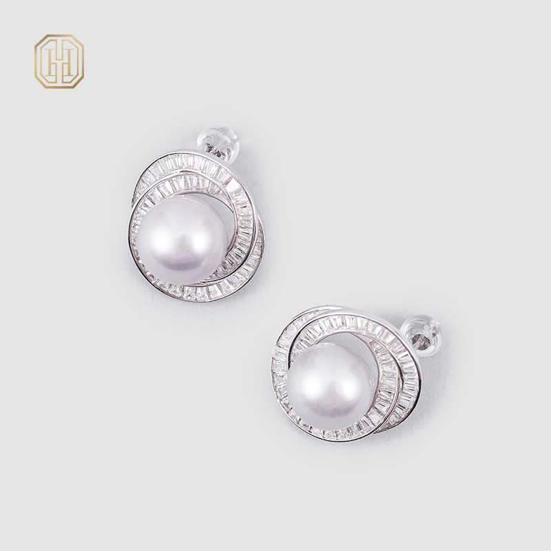 Original handmade natural pearl earrings by OHGG-OHGRN24067