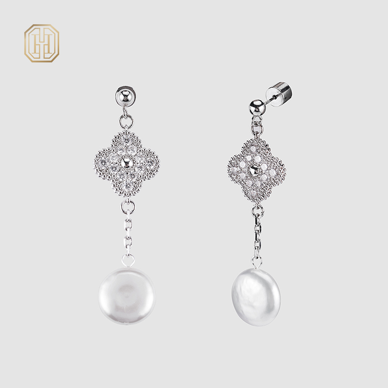 Original handmade natural pearl earrings by OHGG-OHGRN24054