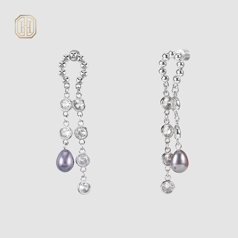 Original handmade natural pearl earrings by OHGG-OHGRN24046