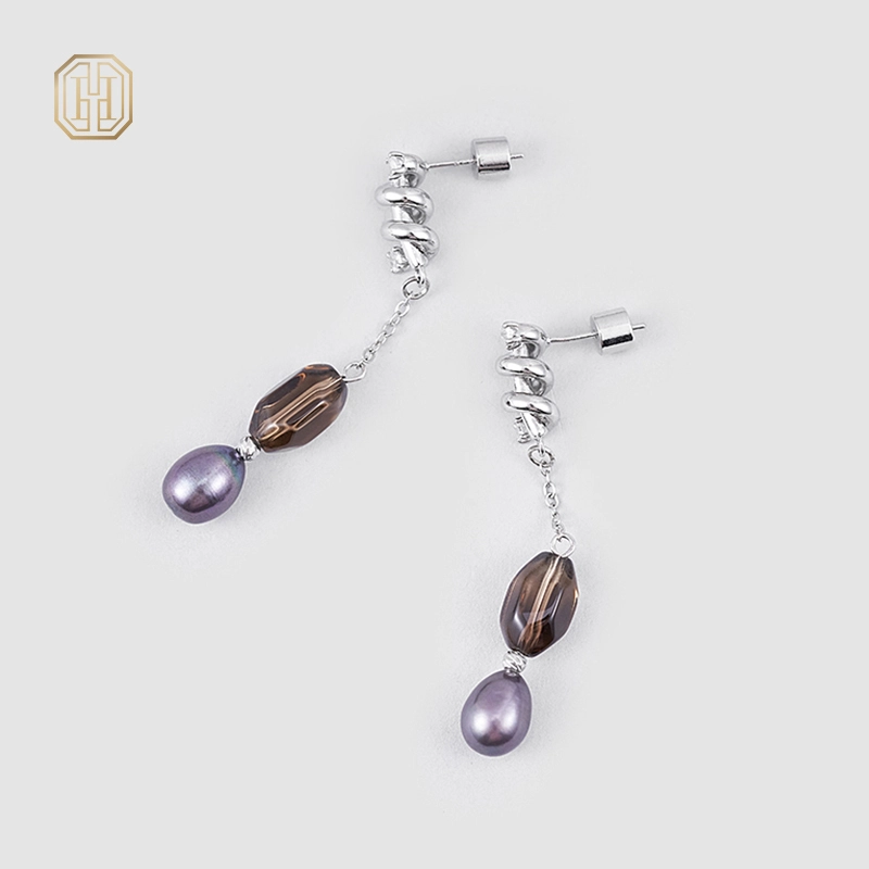 Original handmade natural pearl earrings by OHGG-OHGRN24078