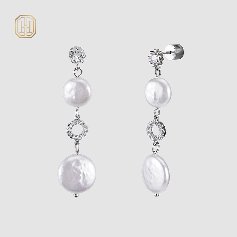 Original handmade natural pearl earrings by OHGG-OHGRN24074