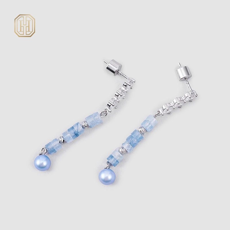 Original handmade natural pearl earrings by OHGG-OHGRN24079