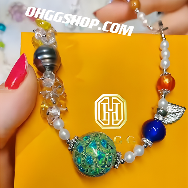 Original Handmade Natural Pearls collar by OHGG - OHGGRN24193