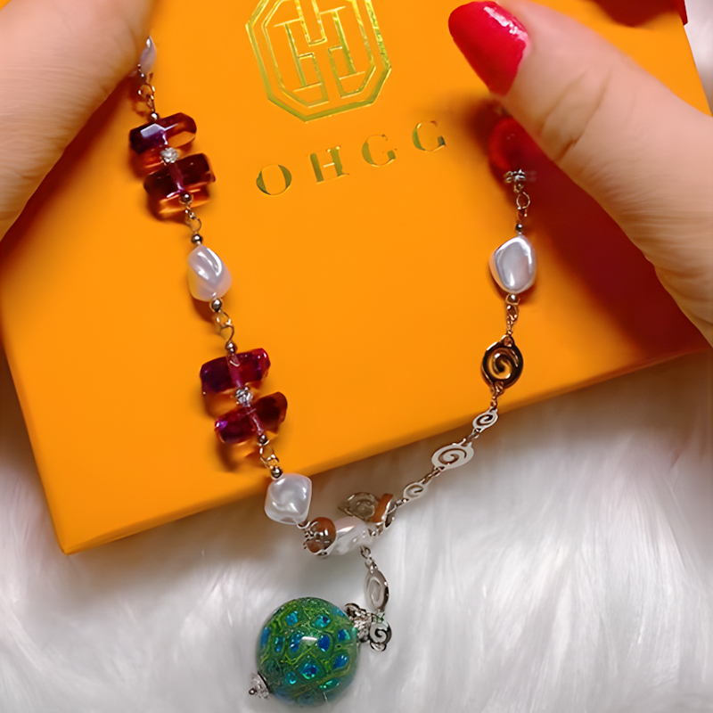 Original Handmade Natural Pearls sweater chain by OHGG - OHGGRN24192
