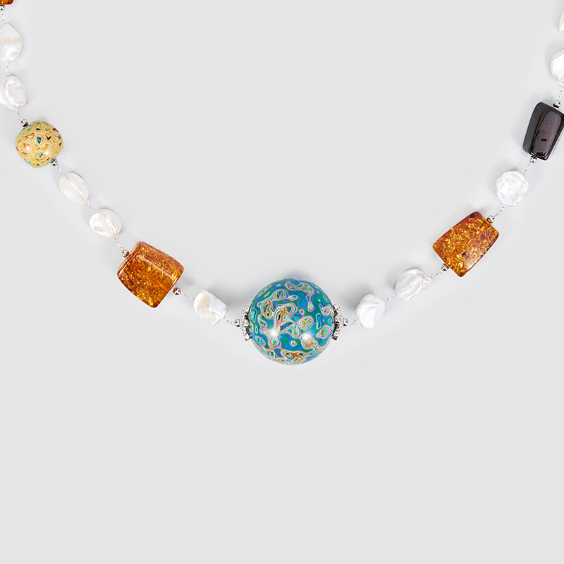 Original Handmade Natural Pearls Sweater chain  by OHGG - OHGGRN24248