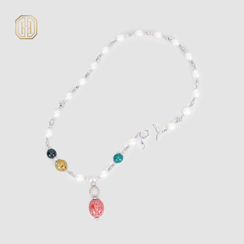 Original Handmade Natural Pearls Collar Chain  by OHGG - OHGGRN24251